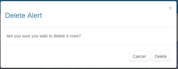 You can select multiple rows and delete them