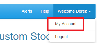 Navigating to My Account